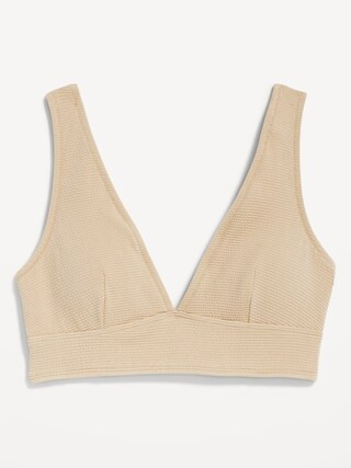 V-Neck Longline Bikini Swim Top | Old Navy (US)