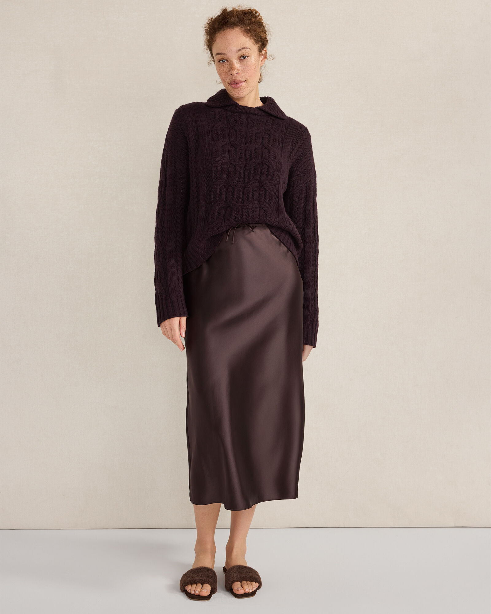 Cashmere Cable Collared Sweater | Haven Well Within