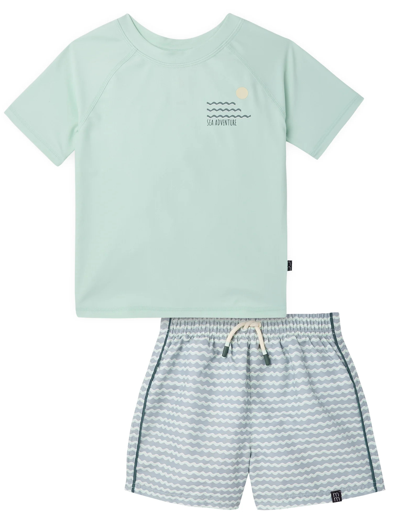 Modern Moments by Gerber Baby and Toddler Boy Short- Sleeve Rash Guard and Trunk Set, 2-Piece, Si... | Walmart (US)