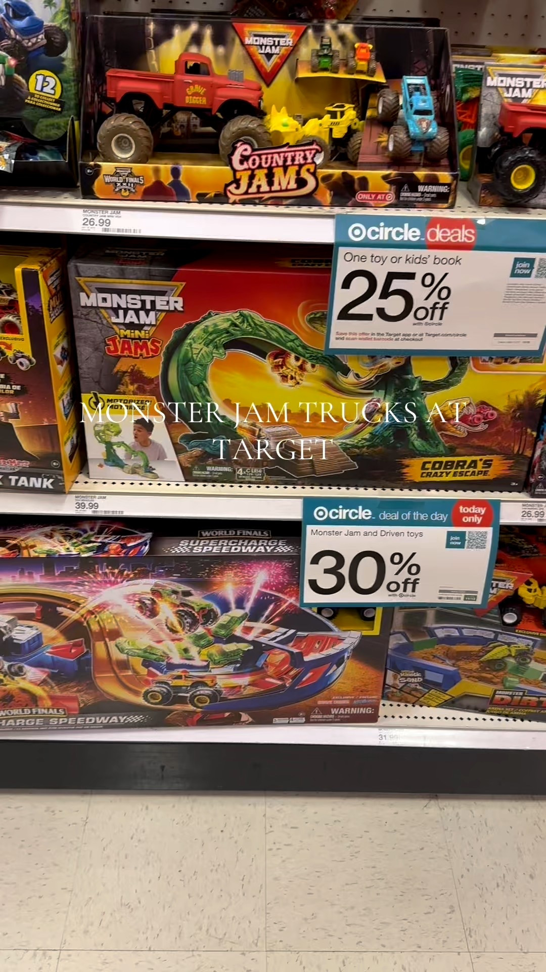 Monster jam trucks on sale today at target! 

#LTKHoliday #LTKKids #LTKGiftGuide