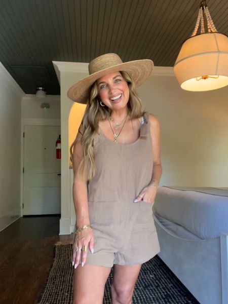 I'm in LOVE with these overalls. Can be worn as a coverup but a casual outfit  too~so budget friendly! Wearing size medium in everything. Fits TTS. 
Use my CODE Angelle 15 to get 15% off on orders $65+.

#vacationstyle #vacationoutfit #summeroutfit #swimsuit #coverup 


#LTKover40 #LTKstyletip #LTKfindsunder50