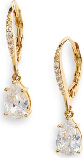 Pear Cubic Zirconia Drop Earrings | Nordstrom