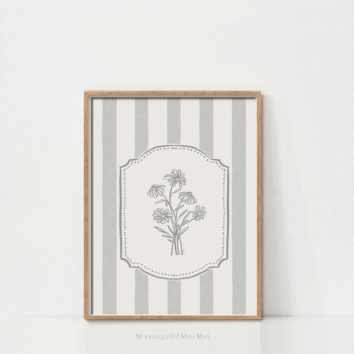 Pastel Vintage Floral Artrustic Spring Decor Illustration Farmhouse Wall Botanical Art Poster, Un... | Walmart (US)