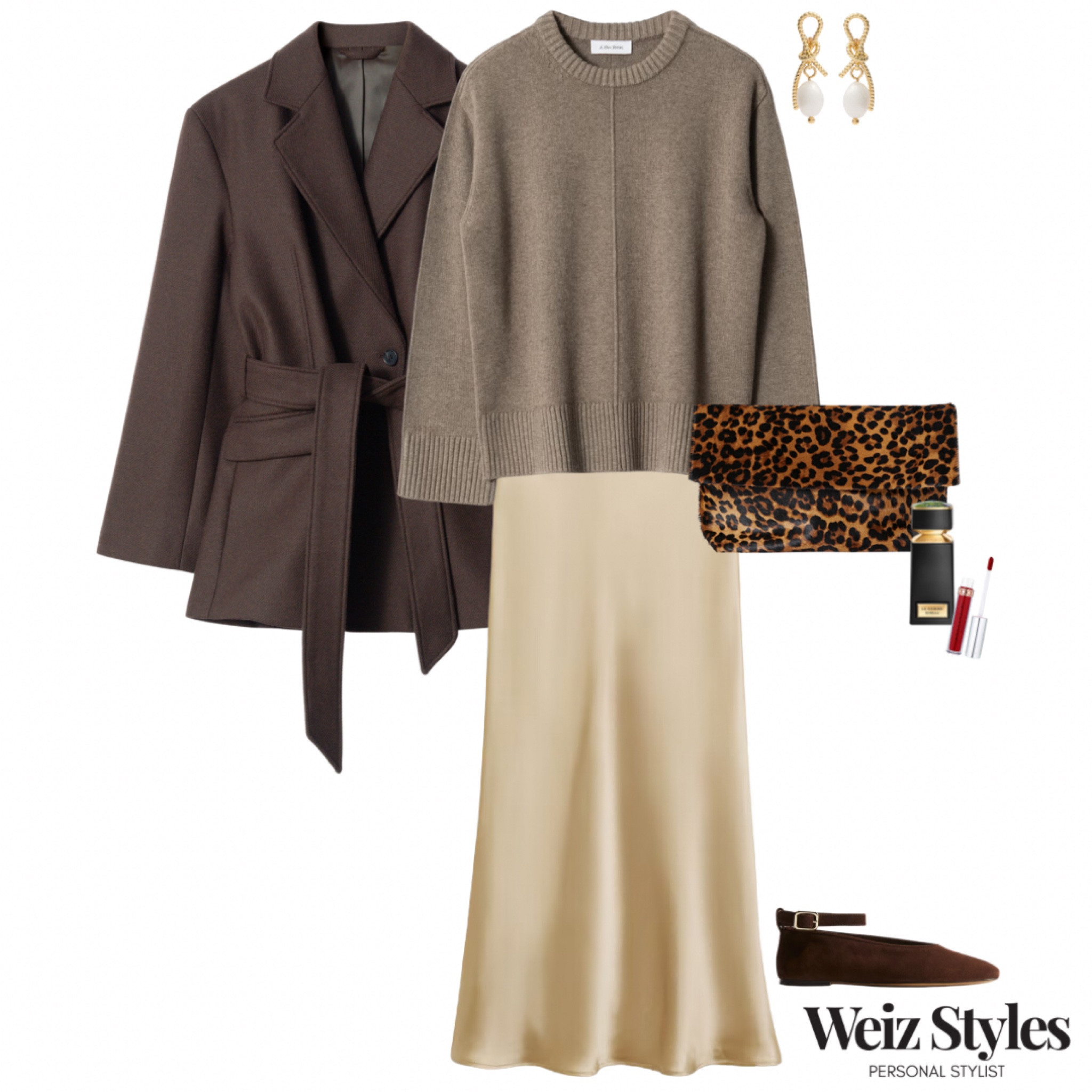 I don’t know about you but this look is right up my street… classic with a modern edge and a pop of character ✨ top tip for buying a satin skirt is making sure it has an elastic waistband for ultimate style comfort! 

Head to www.weizstyles.com to find out how I can help you on your style journey 💃🏻

Louise x

Personal stylist, styling, ootd, neutral aesthetic, London, Weiz styles, shopping, outfit of the day, uk, confident, handbag, bag, perfume, fragrance, lipstick, lip, elevate your style, feel good, flat lay, shopping, high street, designer, ltk, satin skirt, flats, warm, shoes, workwear, special occasion, birthday party, brunch, date night, chic, effortless, elegant, feminine, rich colours, sophisticated, fun, fabulous, knitted jumper, trend, trendy, cool, crew neck, mango, 2025, womenswear, knitwear, knitted, belted blazer, top, elevated, occasion, winter, cold, layers, elevated, classic, brown, pearls, earrings, layers, lippy, leopard, office, fabulous, statement, midis skirt, woven, mango, M&S, H&M, uk

#LTKstyletip #LTKuk #LTKFashionMonth