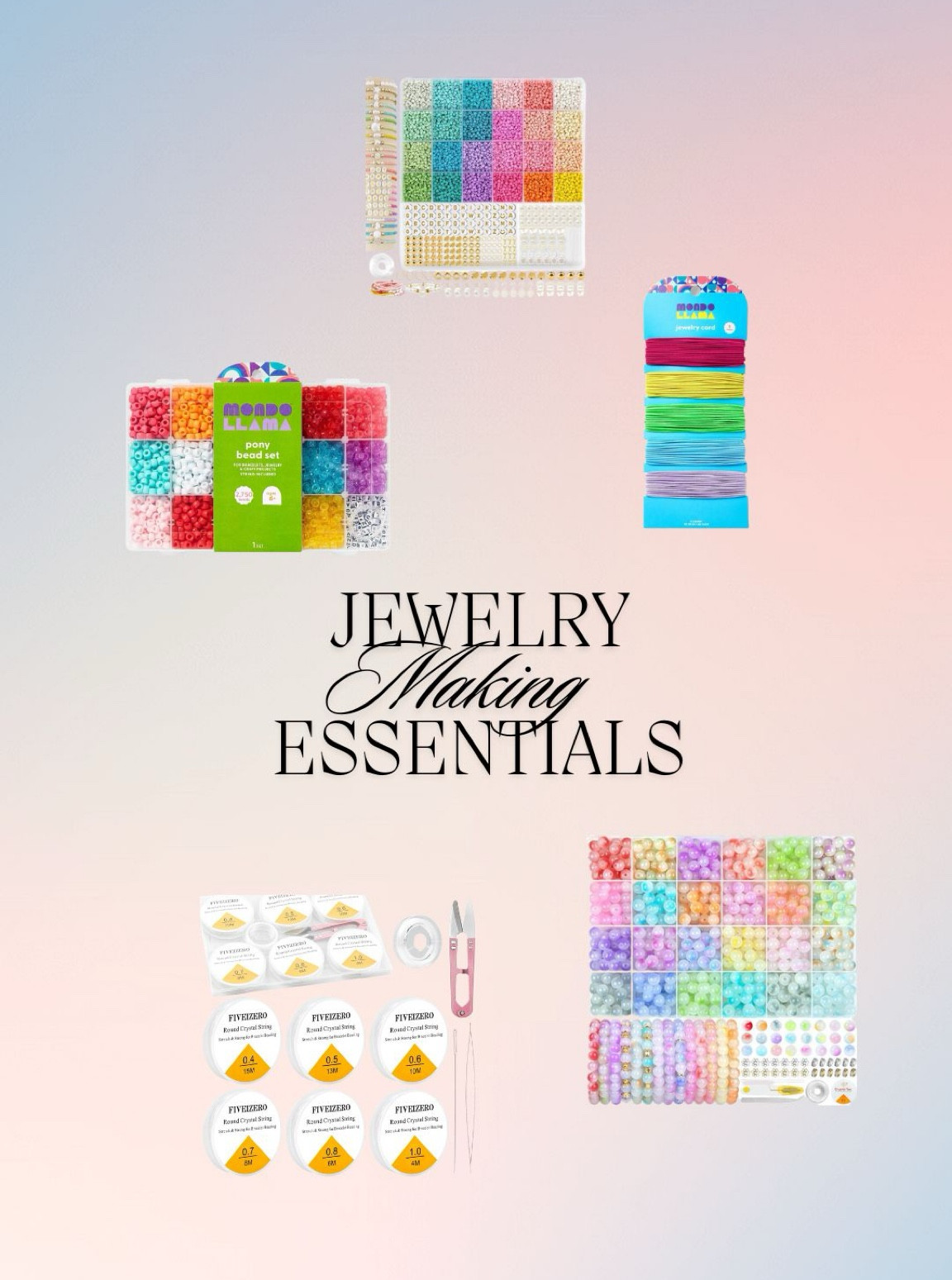 Bead necklaces and bracelet / jewelry making essentials for little girls 

#LTKSummerSales #LTKSaleAlert #LTKKids