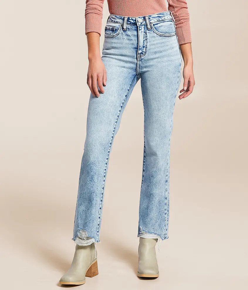 Billie Cropped Straight Stretch Jean | Buckle