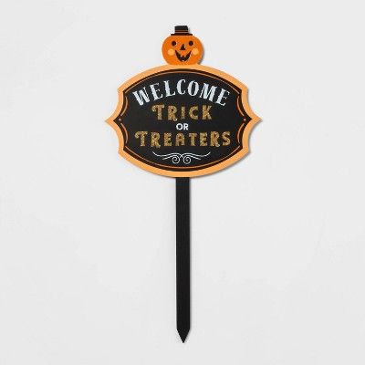 Falloween Welcome Trick or Treaters Halloween Decorative Yard Stake - Hyde & EEK! Boutique™ | Target