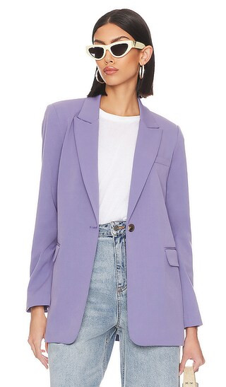 Single Button Relaxed Blazer in Twilight Purple | Revolve Clothing (Global)