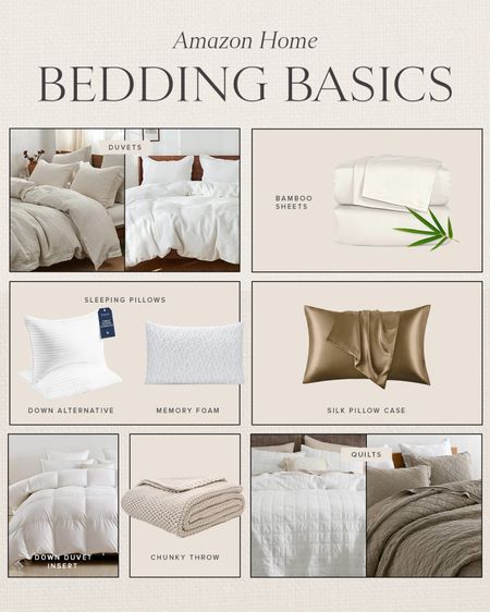 AMAZON \ bedding basics

Bedroom
Bed
Decor
Duvet
Pillow 

#LTKFindsUnder100 #LTKHome
