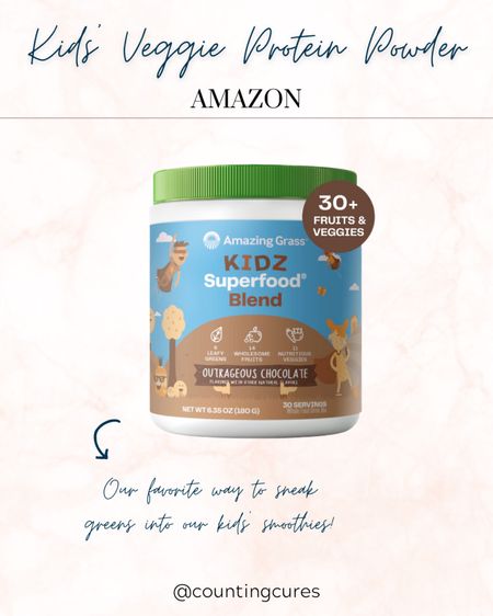 This veggie protein powder helps us make sure our kids can get their daily dose of greens!

#momfinds #amazonfinds #kidsfavorite #kidsessentials #highlyrecommend

#LTKFind #LTKkids #LTKfamily