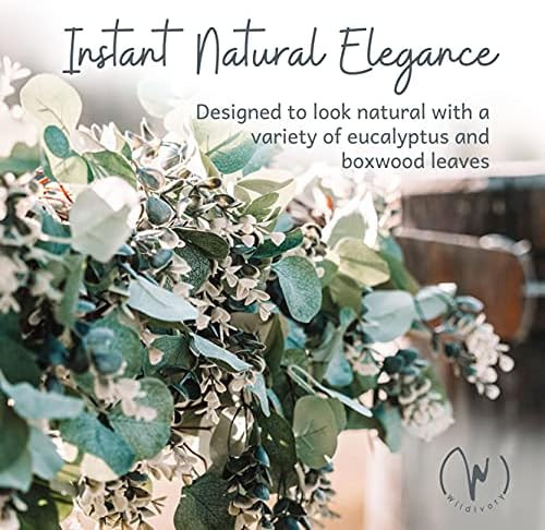 WildIvory Eucalyptus Garland - Lush, Natural Looking Artificial Faux Greenery Garland Vine for Weddi | Amazon (US)