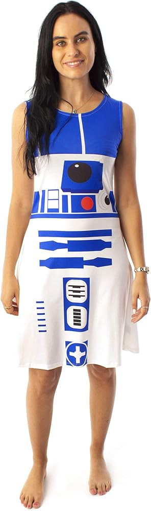 STAR WARS R2D2 Costume Dress Women's Ladies Cosplay Droid White Clothing | Amazon (US)
