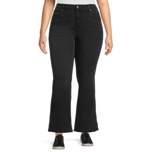 Time and Tru Women's Mid Rise Bootcut Jeans, 31" Inseam | Walmart (US)