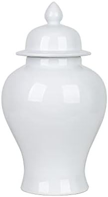 ZRLWIVE White Ceramic Ginger Jars Egg-Shell Porcelain Home 14‘’ China Decorative Modern Vinta... | Amazon (US)