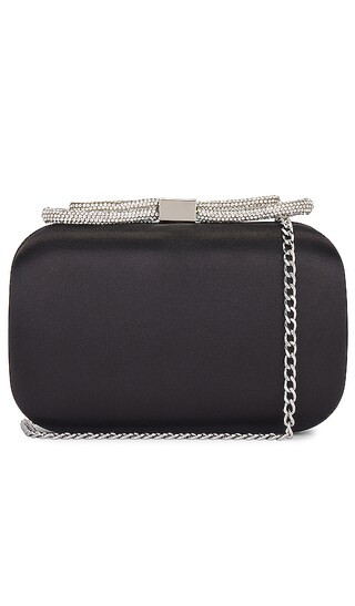 Ada Crystal Bow Clutch in Black | Revolve Clothing (Global)