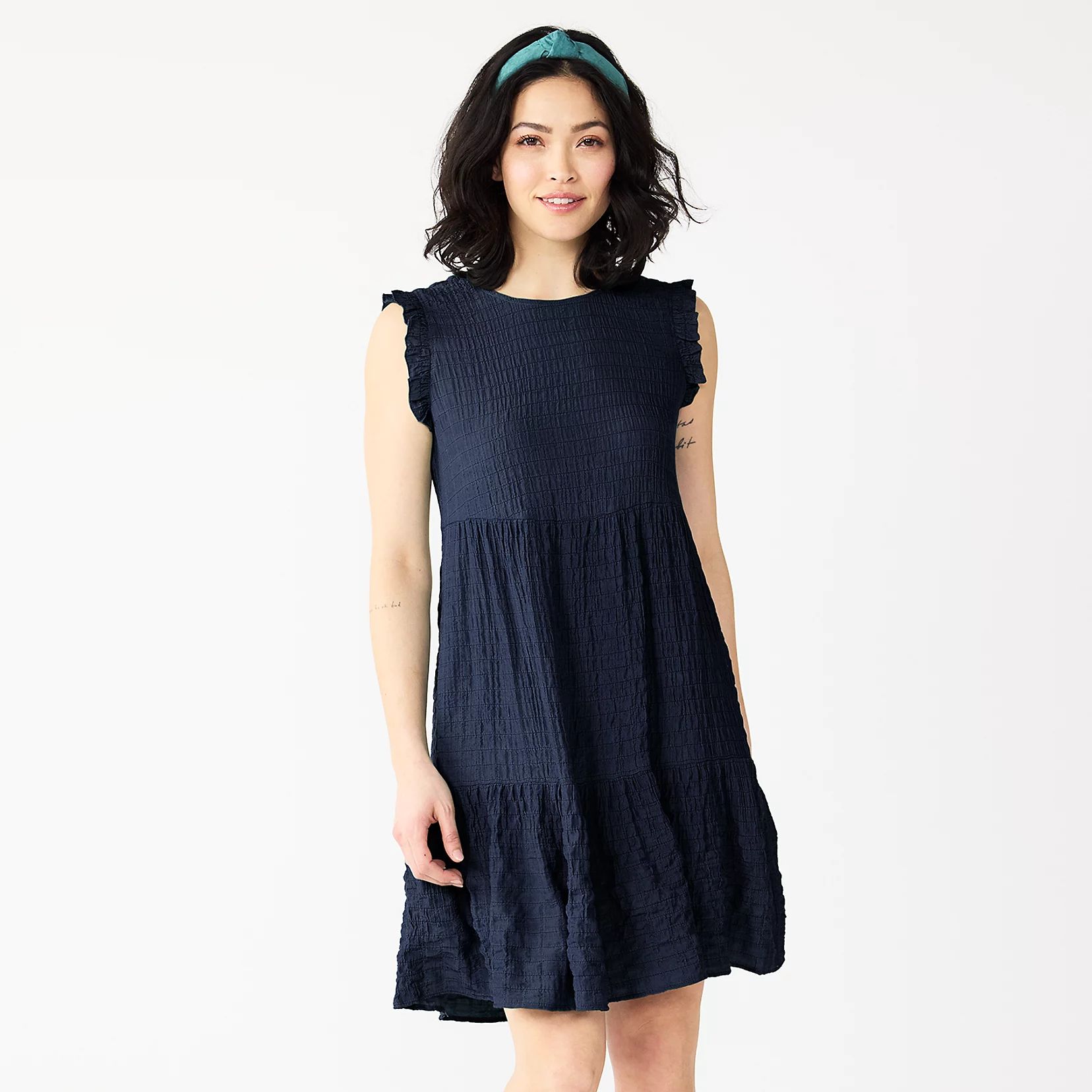 Women's Sonoma Goods For Life® Puckered Tiered Dress | Kohl's