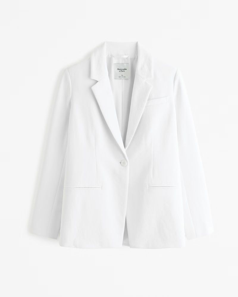 Women's Premium Crepe Blazer | Women's Coats & Jackets | Abercrombie.com | Abercrombie & Fitch (US)