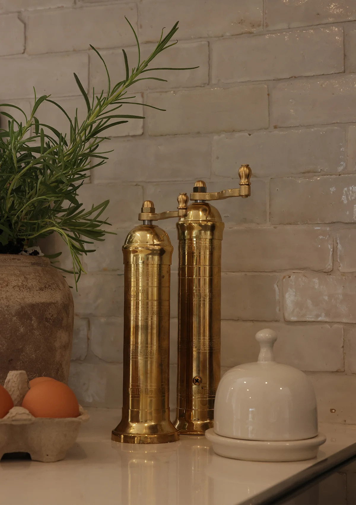 Brass Pepper Mill 9" - Handcrafted in Europe | Maison Blonde