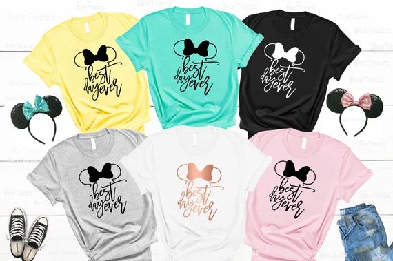 Disney Shirt For Women, Best Day Ever Disney Shirt, Disney Shirts, Minnie Mouse Shirt, Girls trip... | Etsy (US)
