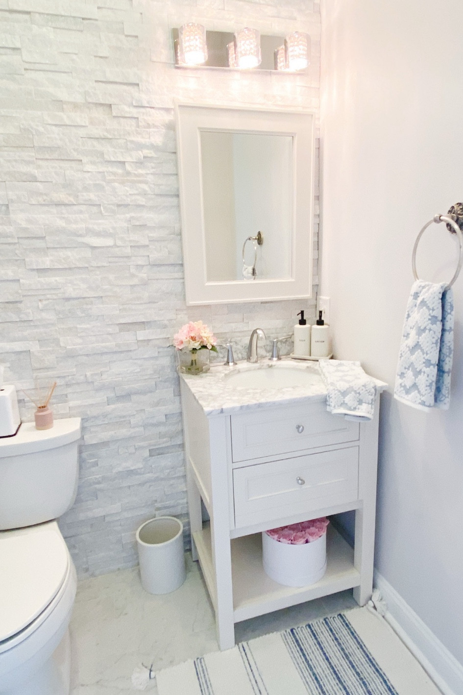 Pottery barn bathroom vanity, half bath, powder room 

#LTKHome