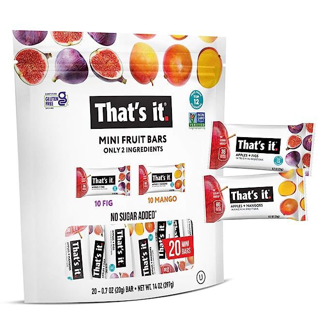 That's it. Mini Fruit Bars Variety (20 Pack) No Sugar Added, Plant-Based, Vegan & Gluten Free, Br... | Amazon (US)