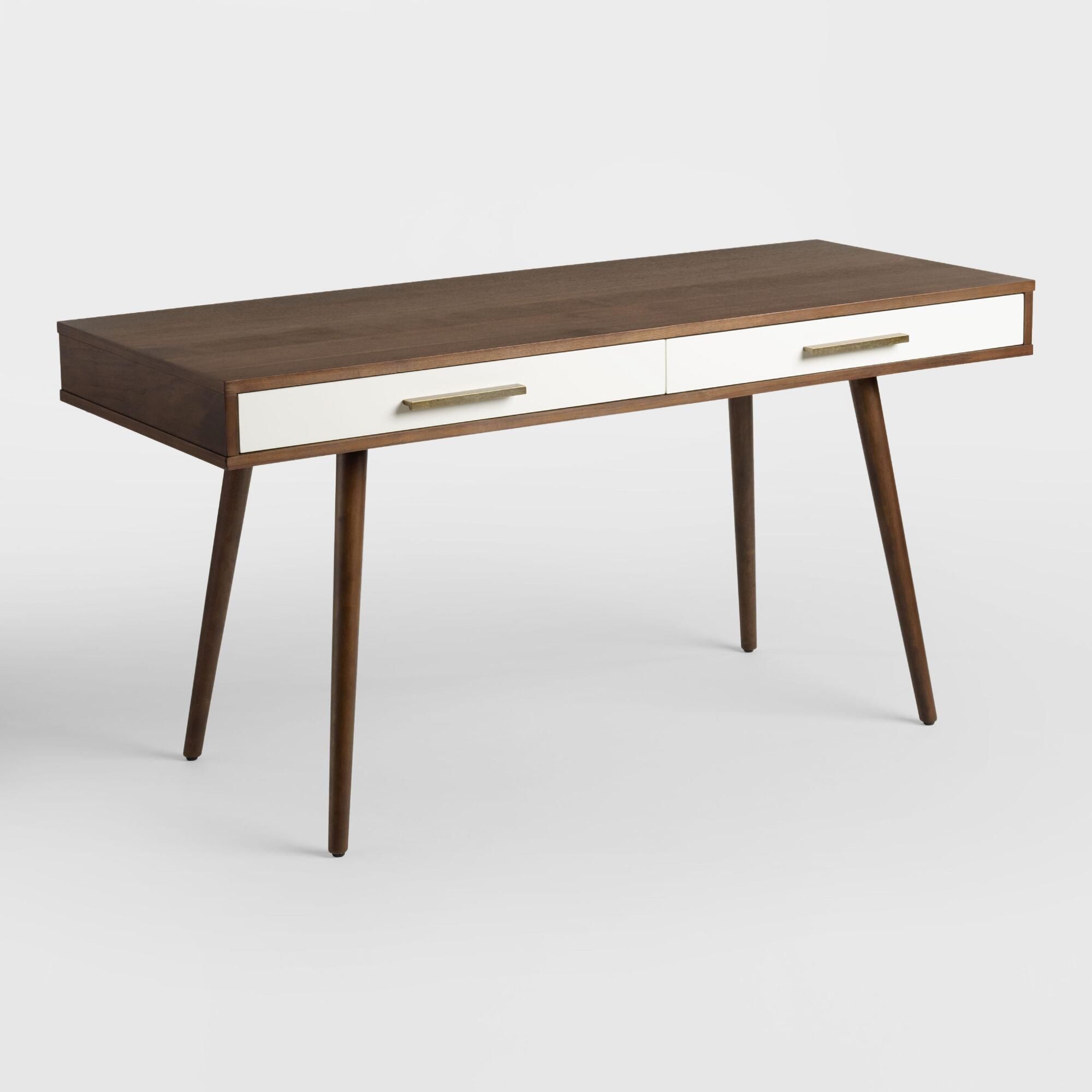 Wood Mid Century Zarek Desk: Brown by World Market | World Market