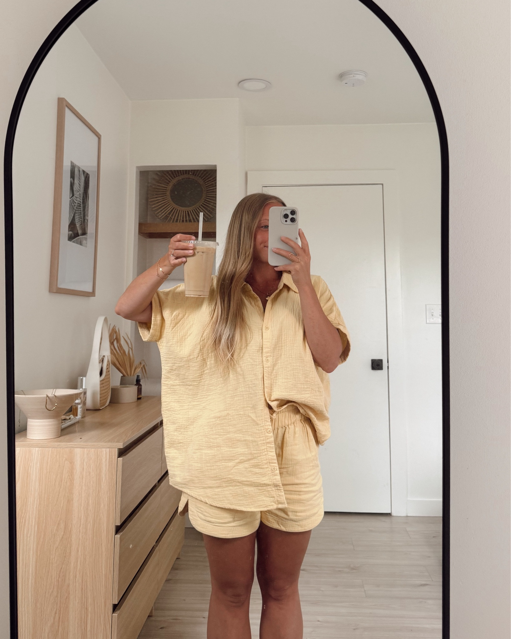 This matching cotton short set for summer is a new favorite! SO comfortable, can be worn as a beach cover up, cute outfit, or as individual pieces! Also love that the shirt is over sized 👏🏼☀️

#LTKStyleTip #LTKSeasonal #LTKPetite