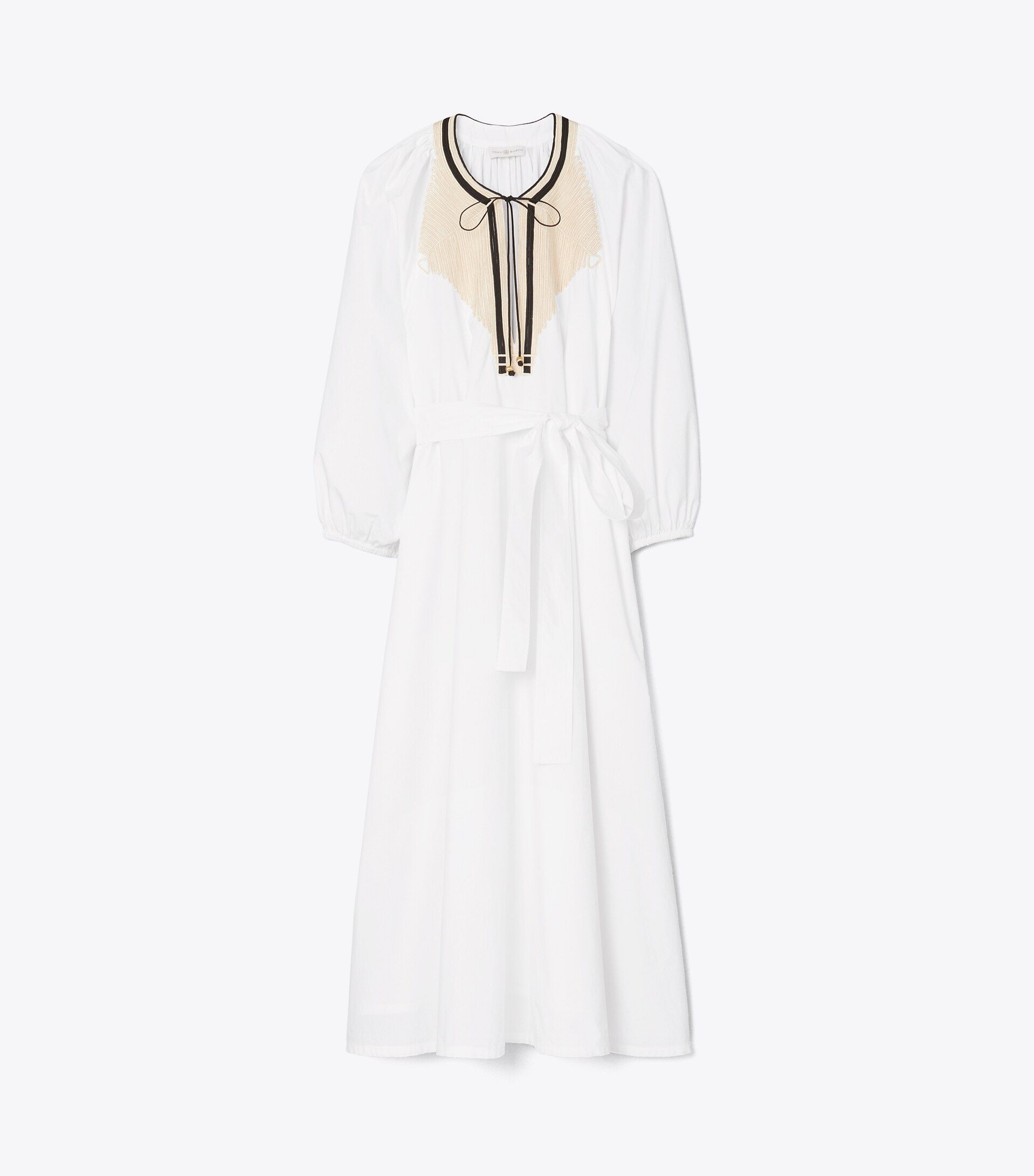 Embroidered Puffed-Sleeve Tunic Dress | Tory Burch (US)