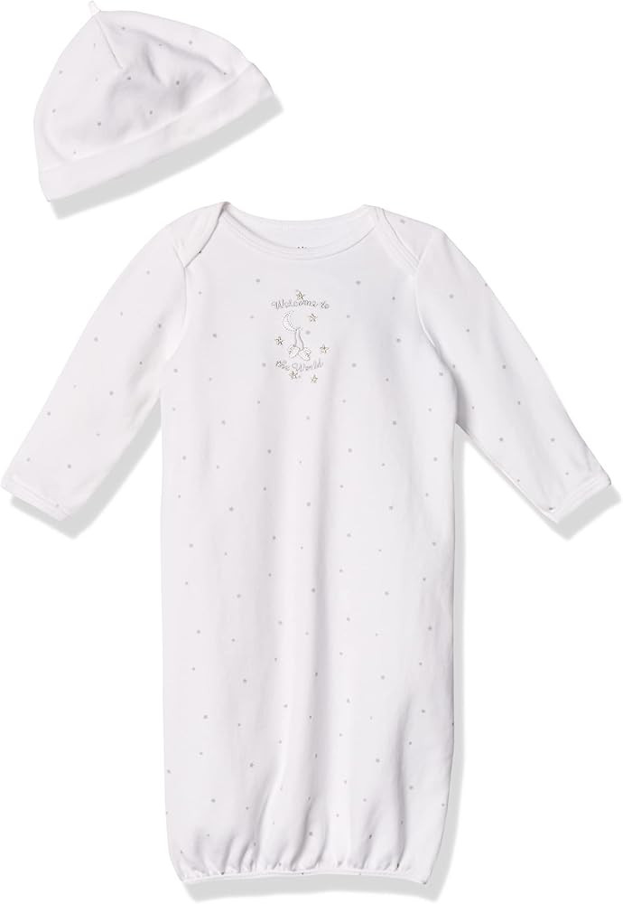 Little Me baby girls Unisex and Hat Nightgown, Welcome to the World, 0-3 Months US | Amazon (US)
