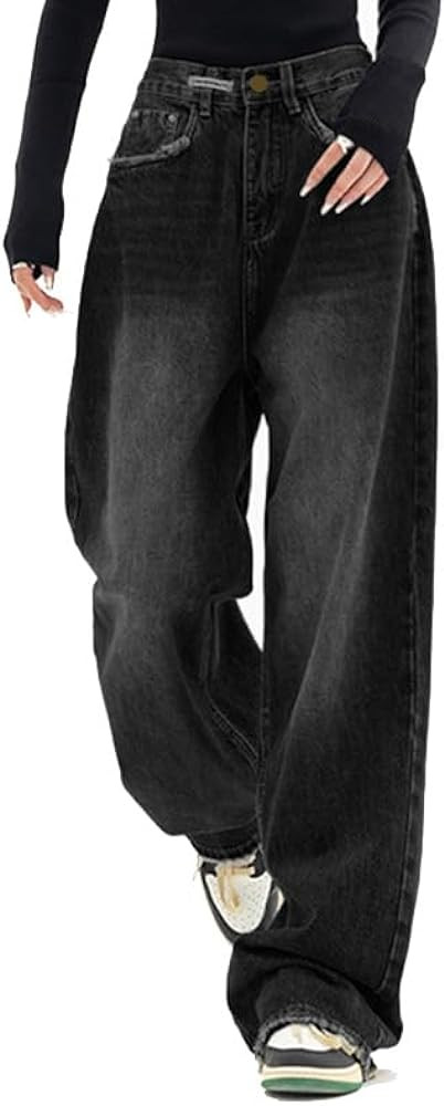 EMMIOL Jeans for Women Wide Leg Baggy Jeans High Waist Y2K Cargo Pants Casual Loose Boyfriends Tr... | Amazon (US)