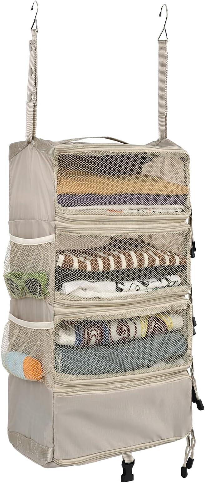 Surblue Travel Hanging Luggage Organizer Portable Suitcase Closet Organizer Multiple Compartments... | Amazon (US)