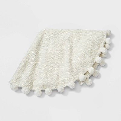 48" Pompom Christmas Tree Skirt Ivory - Wondershop™ | Target