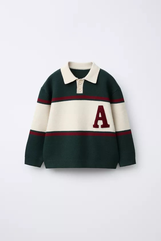 VARSITY KNIT POLO SHIRT | Zara Canada