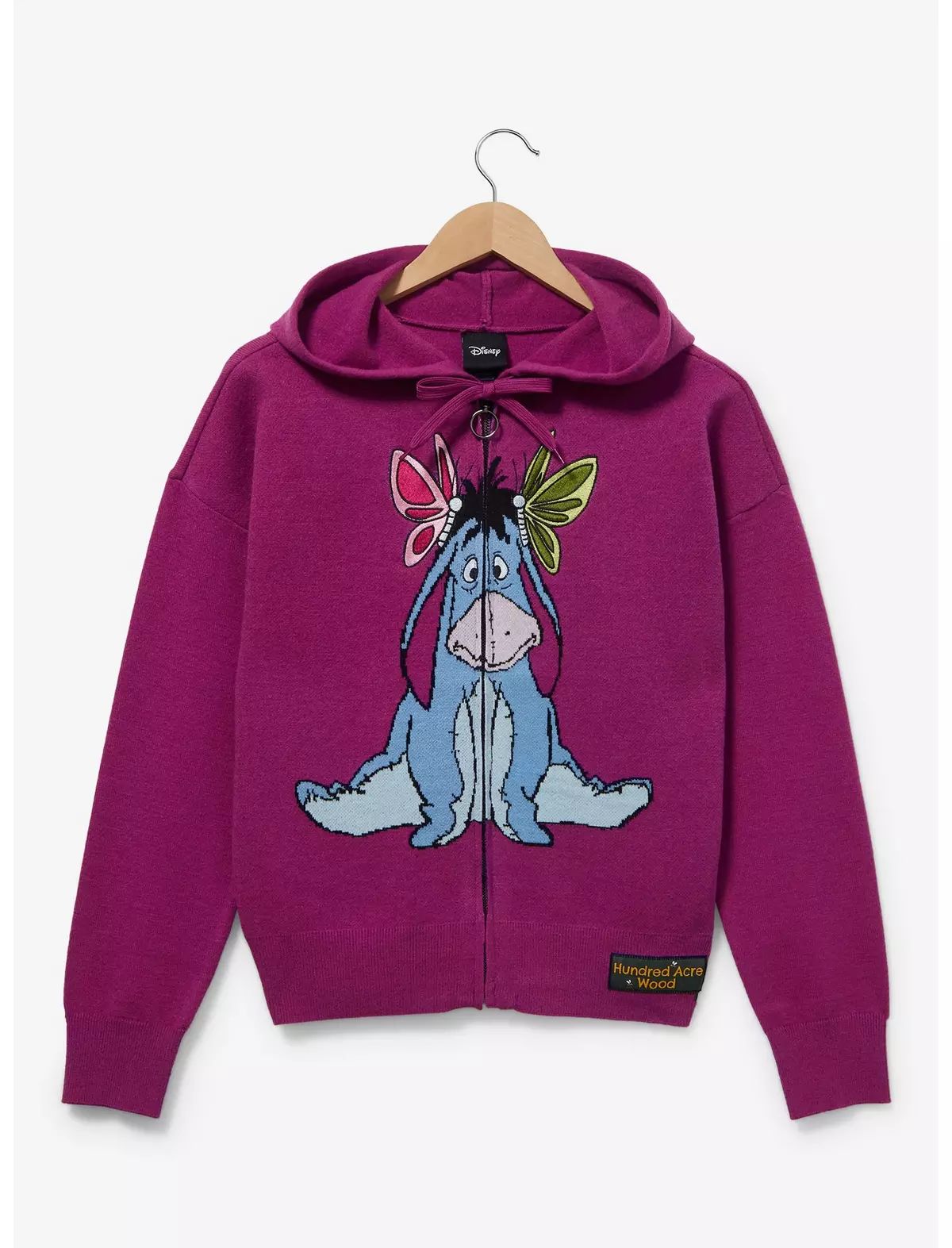 Disney Winnie the Pooh Eeyore Butterfly Women's Knit Zippered Hoodie - BoxLunch Exclusive | BoxLunch