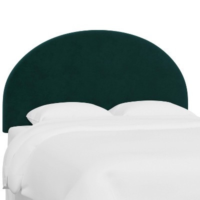 Skyline Furniture Queen Vivian Upholstered Headboard Dark Teal Green: Custom Made, Shiny Velvet, Pine Frame | Target