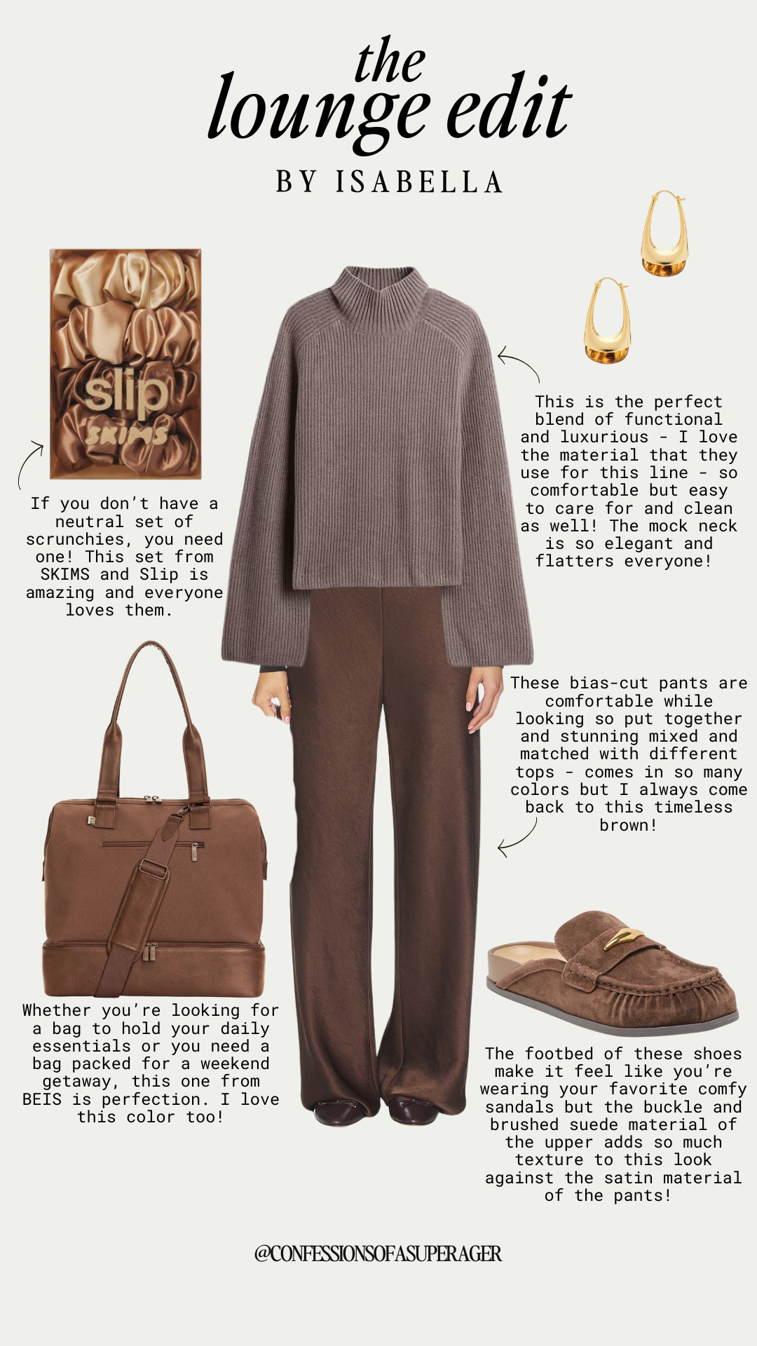 This is my idea of effortless everyday luxury 🤍
The ultimate lounge-meets-real-life outfit that works for errands, travel days, casual meetings, and everything in between. Cozy knits, relaxed tailored pants, chic flats, and elevated accessories that make you feel put together without trying too hard.

I linked every piece in this neutral capsule outfit—all comfortable, wearable, and easy to mix and match for winter. If you’re building a capsule wardrobe, looking for comfortable travel outfits, or love quiet luxury style on a budget, this edit is for you.

Tap to shop the full look on LTK and save it for later—you’ll wear these pieces on repeat. 🤎

#LTKStyle #LTKFinds #LTKFashion #CapsuleWardrobe #EverydayOutfits #WinterStyle #NeutralOutfits #QuietLuxury #ComfortableChic #TravelOutfitIdeas #CasualLuxury #ConfessionsOfASuperager 

 

#LTKHoliday #LTKdayinmylife #LTKOver40