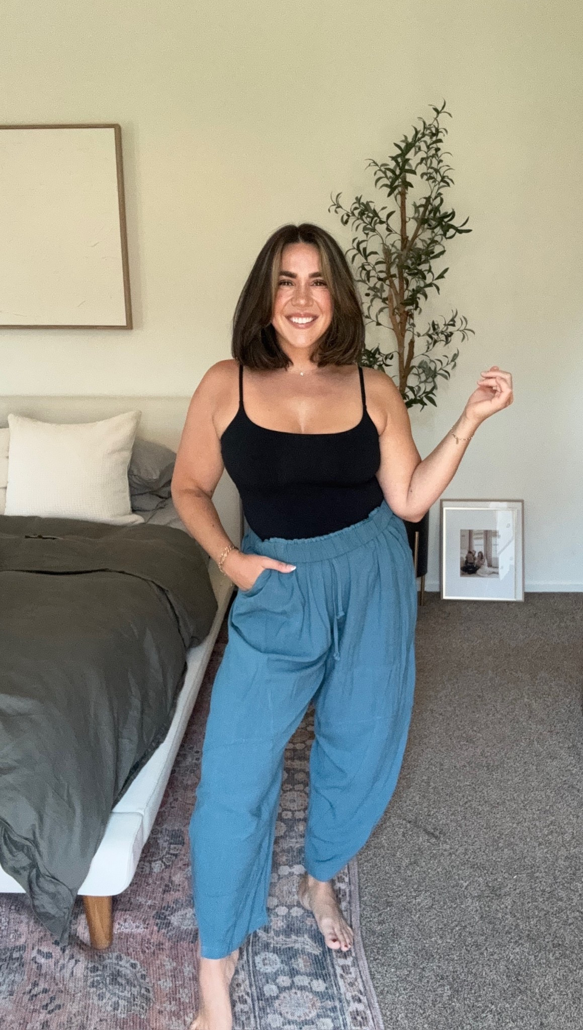 These are super similar to my favorite Amazon pants, I might even like these better?! They're not as wide leg, they still run big so I did M! Could even be dressed up for teacher or work outfit! 

Casual outfit, linen pants, Amazon fashion, Amazon finds, midsize 

#LTKFindsUnder50 #LTKMidsize #LTKStyleTip