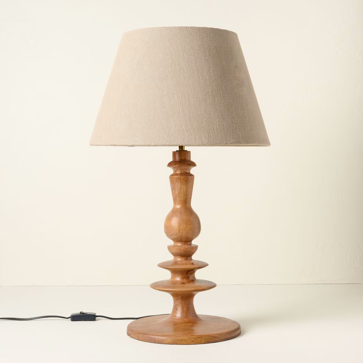 Enzo Turned Wood Table Lamp | Magnolia