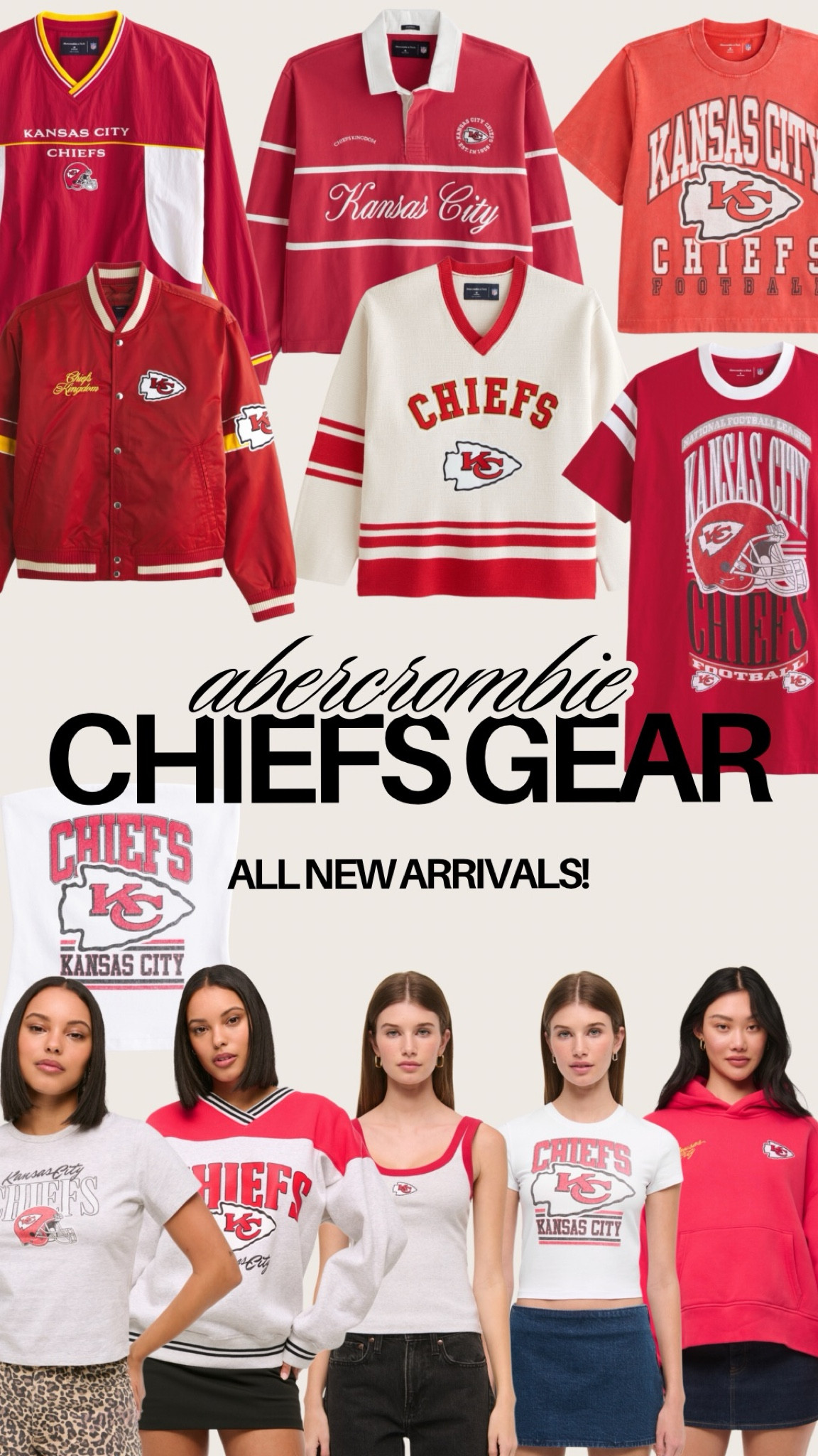 All new arrivals from Abercrombie! Chiefs gear. Chiefs kingdom. NFL. Super Bowl. What to wear. Outfit inspiration. Weekend. Red outfit. Men’s outfit. Women’s outfit. Chiefs sweatshirt. Chiefs shirt. Chiefs dress  

#LTKMens #LTKStyleTip #LTKParties