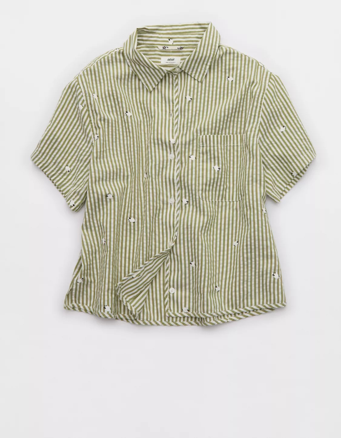 Aerie Seersucker Short Sleeve Top | Aerie