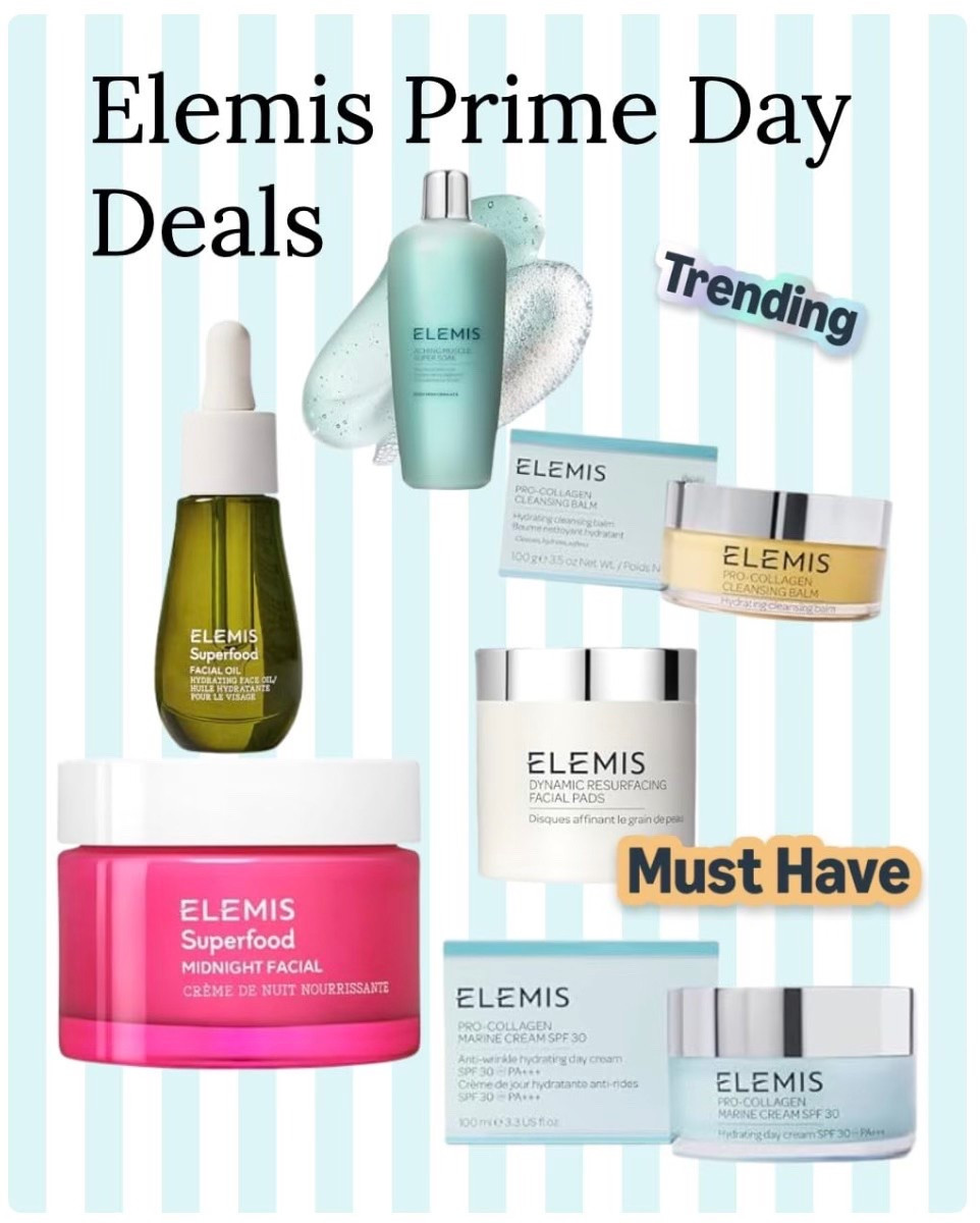 Elemis Prime Day deals are so good this year!

🧼 Cleansing Balm – 30% off
🌿 Superfood Facial Oil – 30% off
🩷 Midnight Facial – 30% off
💙 Marine Cream SPF 30 – 30% off
✨ Dynamic Resurfacing Pads – 50% off — these are a must have, I use them daily!

#LTKSaleAlert #LTKBeauty #LTKFindsUnder50