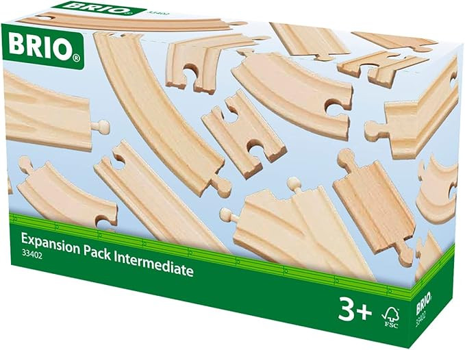 BRIO World 33402 Expansion Pack Intermediate | Wooden Train Tracks for Kids Age 3 and Up | Amazon (US)