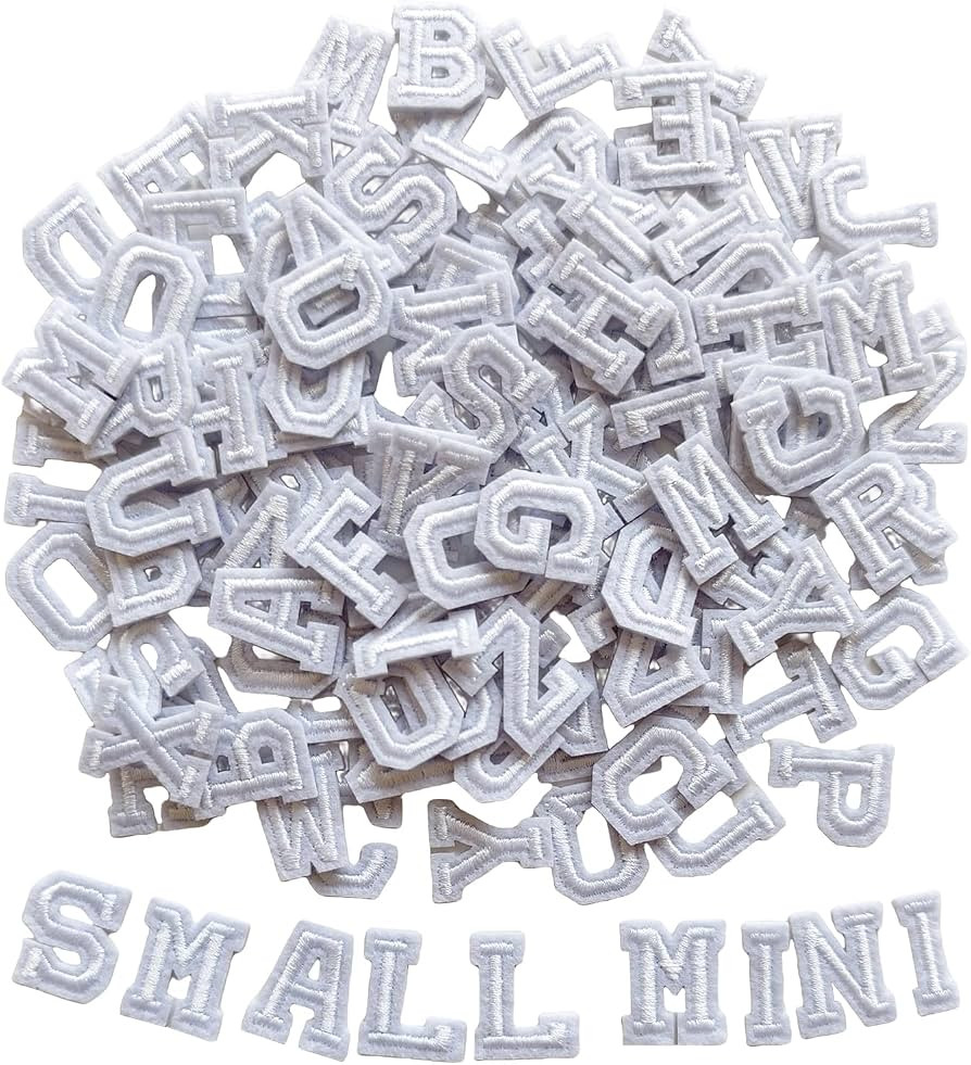 130pcs Iron on Letter Patches 0.7 inch, 5 Sets of 26 Embroidered Alphabet A-Z Patches for Clothin... | Amazon (US)