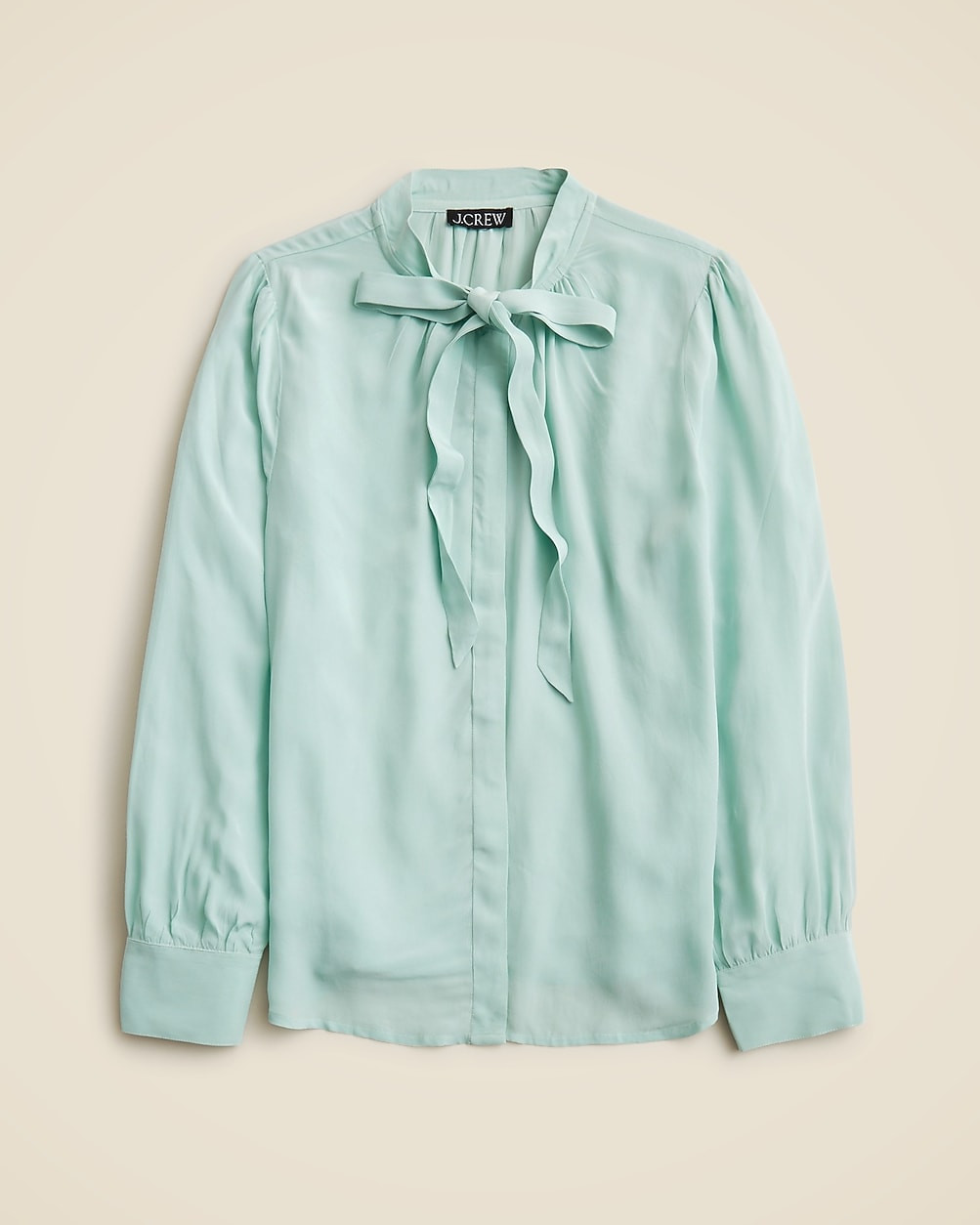 Tie-neck top in crepe de chine | J. Crew US