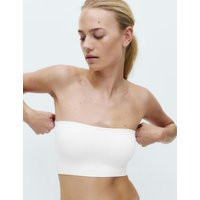 M&S Seamless Non Wired Bandeau Bra - Medium - White/White, White/White | Marks & Spencer IE
