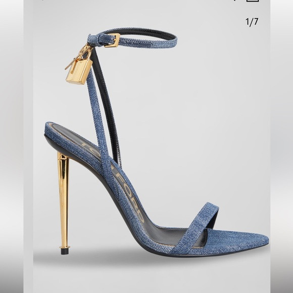Tom Ford Denim padlock heels size 38.5EU | Poshmark