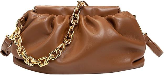 Women's Chain Pouch Bag Cloud-Shaped Dumpling Clutch Purse Fashion Trendy Shoulder Crossbody Hand... | Amazon (CA)