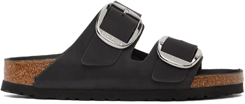 Birkenstock - Black Arizona Big Buckle Sandals | SSENSE