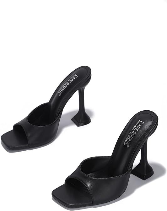 Cape Robbin Lithe Sexy High Heels for Women, Square Open Toe Shoes Heels | Amazon (US)