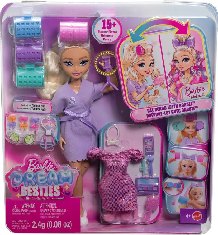 Dream Besties™ Get Ready with Me™ Barbie® Malibu Doll Playset | Nordstrom